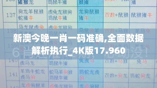 新澳今晚一肖一码准确,全面数据解析执行_4K版17.960