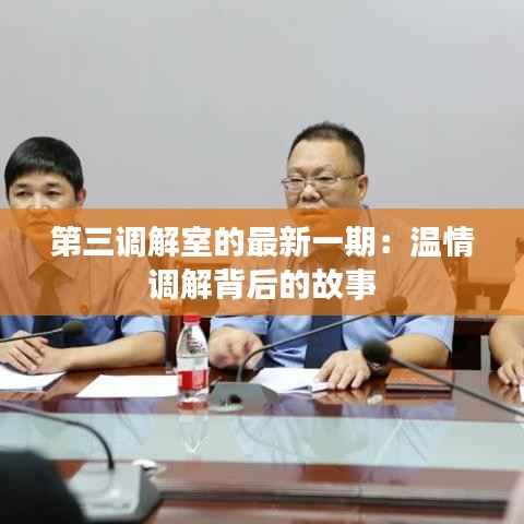 第三调解室的最新一期：温情调解背后的故事