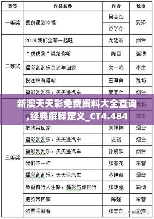 新澳天天彩免费资料大全查询,经典解释定义_CT4.484